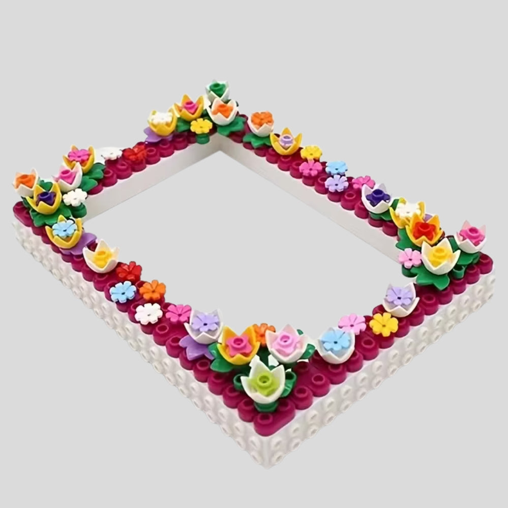 Cadre photo DIY 6 pouces floral – acrylique coloré, déco murale créative