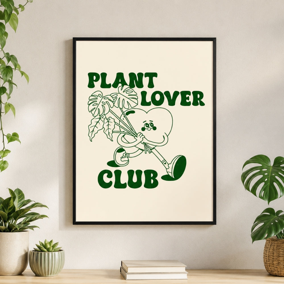 Toile Murale Botanique avec Typographie – Décoration Nature et Plantes Sans Cadre