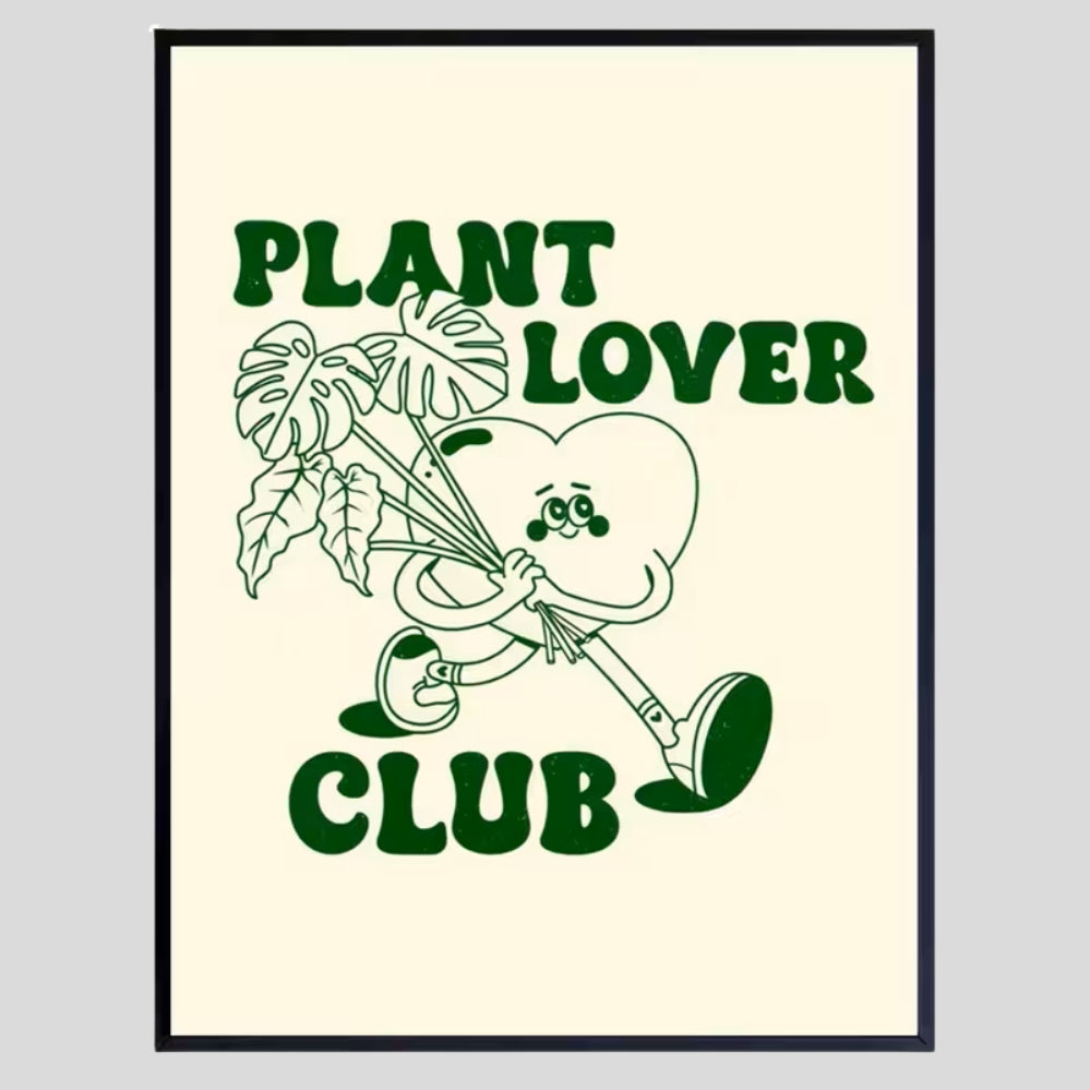 Toile Murale Botanique avec Typographie – Décoration Nature et Plantes Sans Cadre