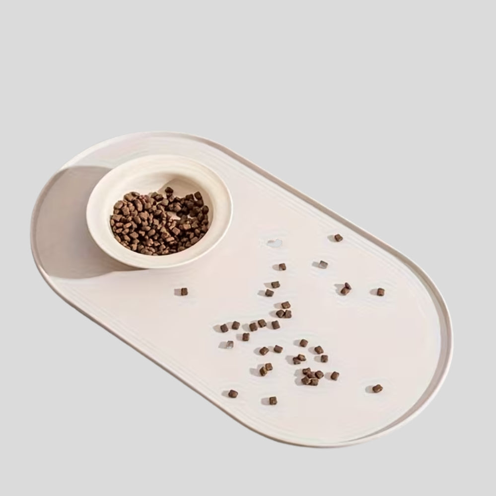 Tapis antidérapant pour gamelles chien et chat, résistant aux éclaboussures et facile à nettoyer