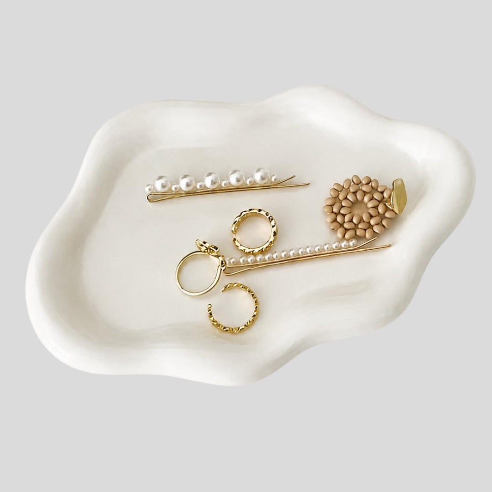 Plateau à Bijoux en Forme de Nuage – Rangement Élégant et Décoratif pour Coiffeuse