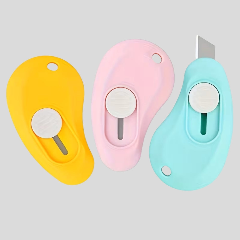 Set 3 mini outils de découpe créatifs – design compact pour ouverture de colis & bureau