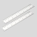 Lot de 2 règles 6 pouces transparentes – incassables, double graduation cm/inch