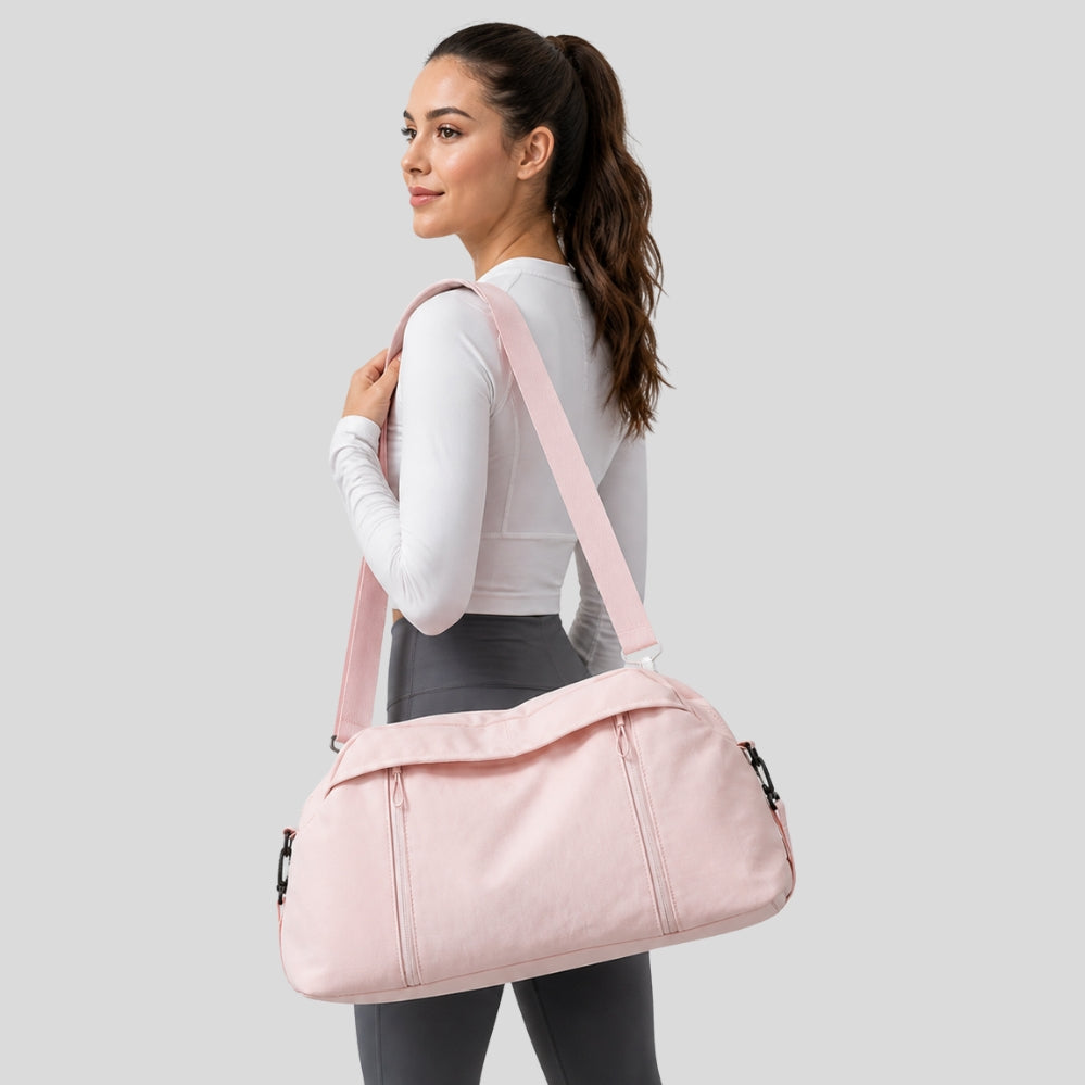 Sac de voyage en nylon multifonction – sport & week-end, compartiment sec/humide, rangement chaussures, bandoulière amovible