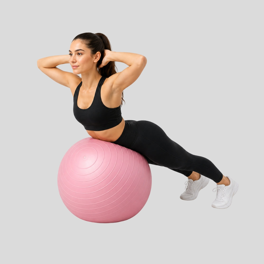 Balle de fitness INRT – yoga, Pilates et gainage, ballon de stabilité avec pompe rapide (3 tailles)