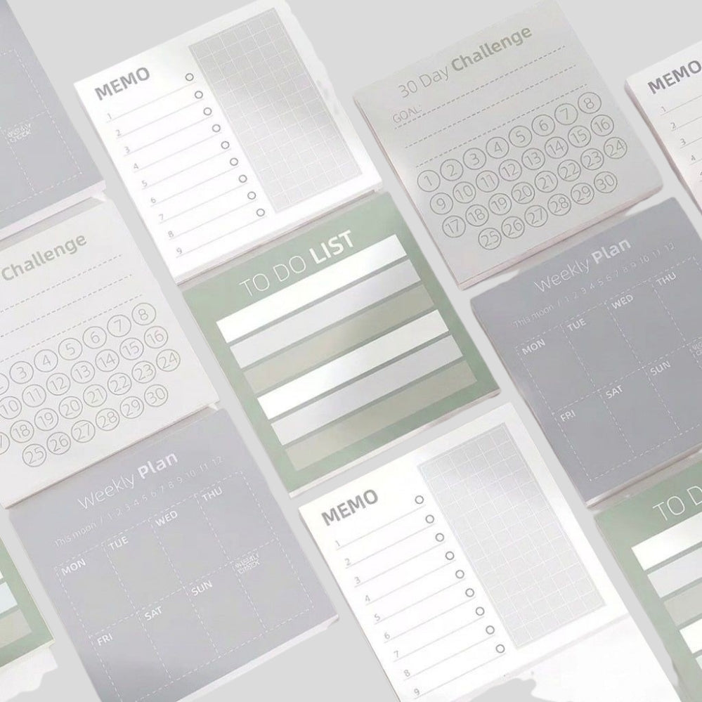 Blocs de notes autocollantes vintage pour organisation quotidienne, planning et gestion du temps