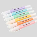 Lot de 6 surligneurs pastel à double pointe pour bureau, études et prise de notes colorée