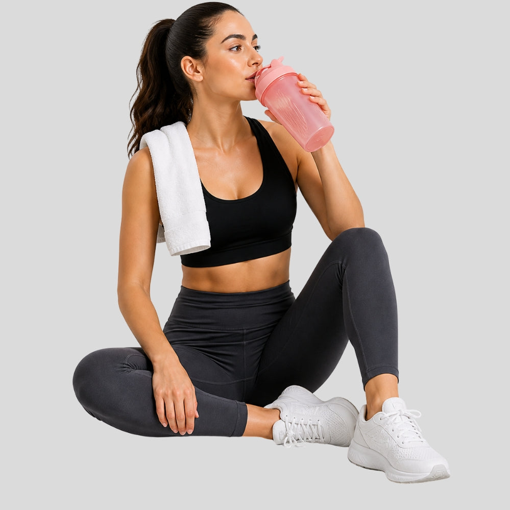 Shaker protéine 13.5oz – étanche avec bille de mélange, gym & fitness