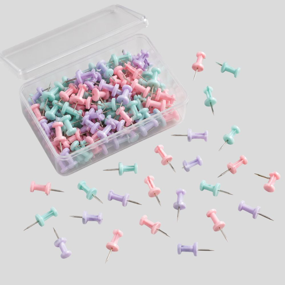 Lot de 100 épingles décoratives colorées – punaises pour tableaux, photos & liège