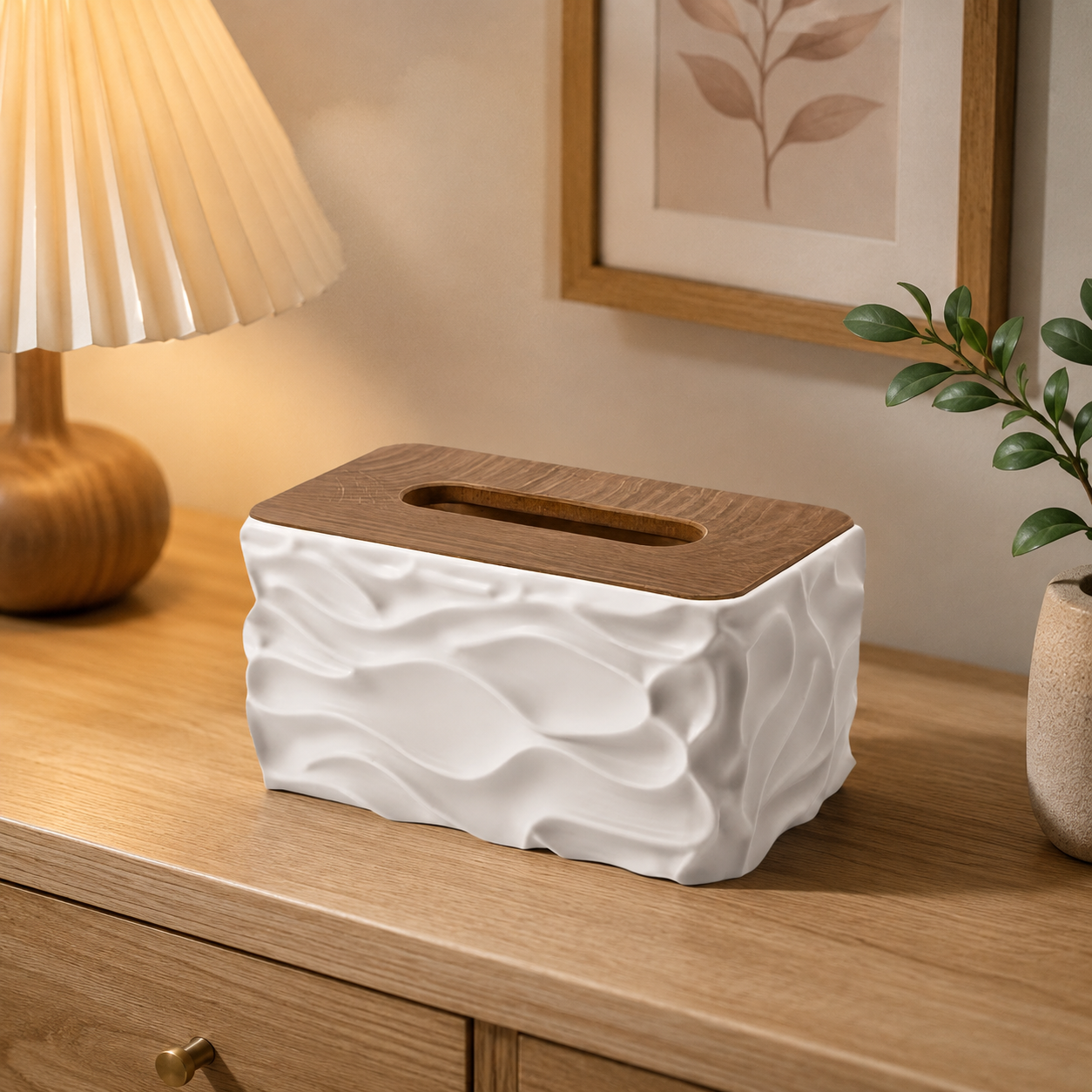 Boîte à Mouchoirs Moderne Minimaliste avec Couvercle – Distributeur et Organisateur pour Salle de Bain et Salon