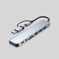 Hub 8-en-1 USB-C multifonction – USB 3.0, SD/TF, audio 3.5 mm & sortie vidéo