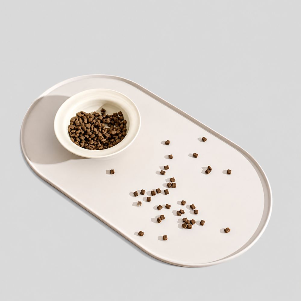 Tapis antidérapant pour gamelles chien et chat, résistant aux éclaboussures et facile à nettoyer