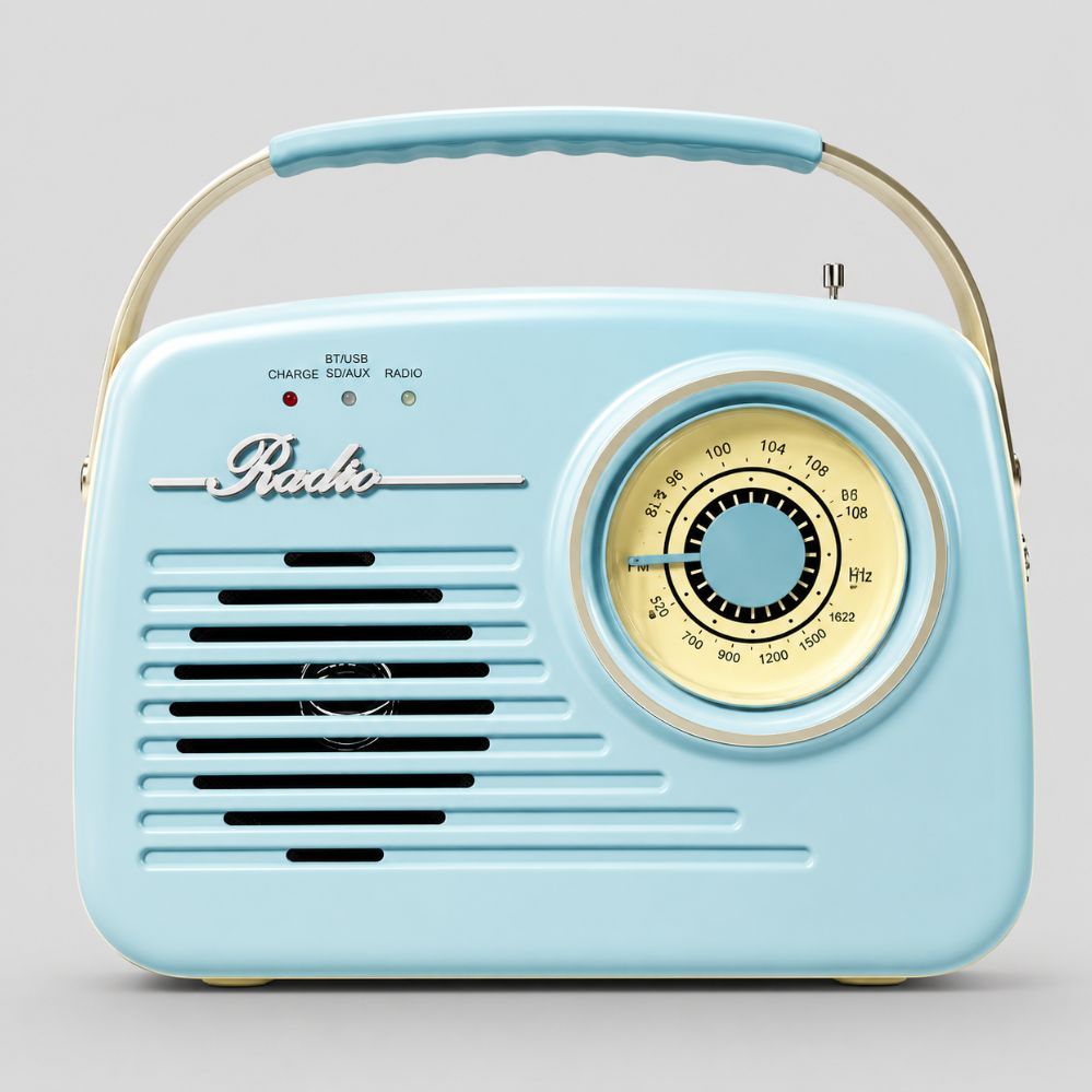Radio portable USB/SD – haut-parleur compact, réglage manuel, camping & extérieur