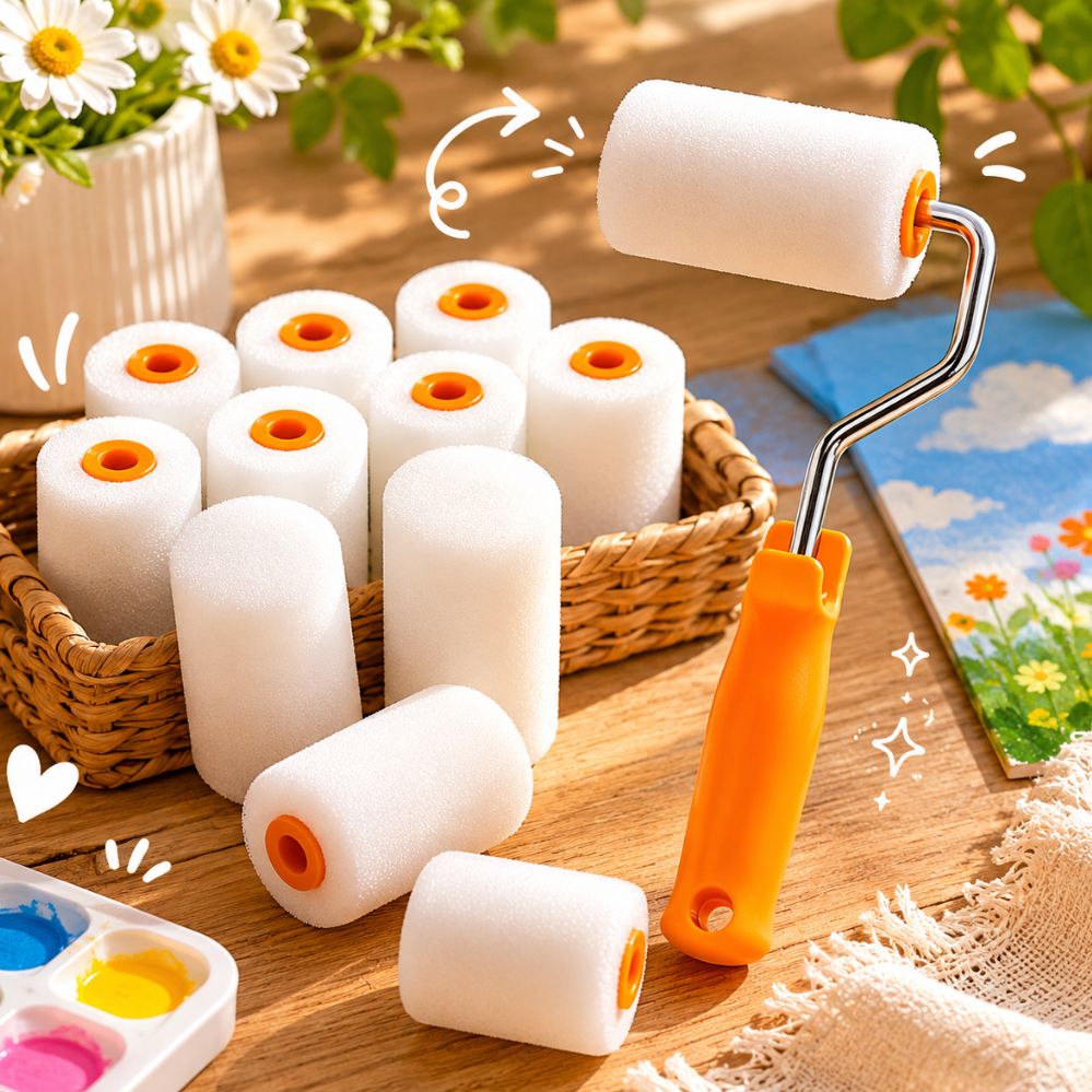 Set 11 mini rouleaux mousse 2” – peinture intérieure, finition lisse