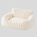Canapé moelleux pour chat en peluche et velours polaire premium, avec maintien confortable et structure solide anti-affaissement