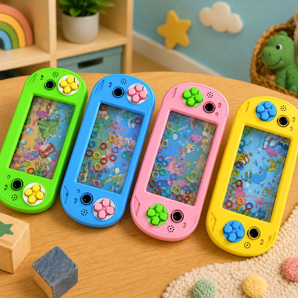 Mini Jeu de Lancer d’Anneaux 2 Pièces – Jeu d’Eau Portable Multicolore pour Voyages et Fêtes